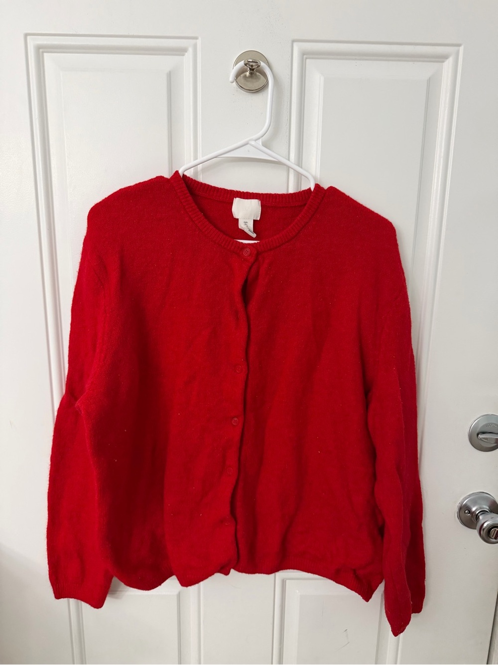 H&M Red Button Cardigan Sweater